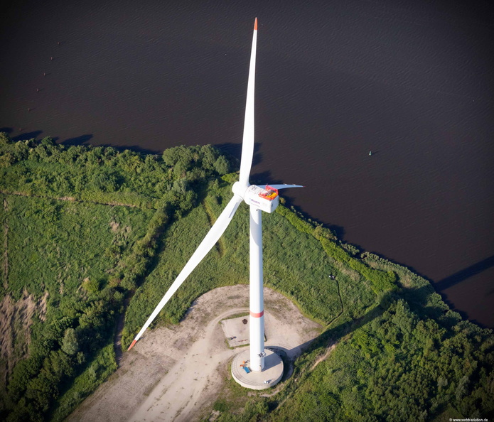 Adwen Windkraftanlage Bremerhaven  Luftbild