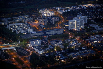 GodesbergerAllee Bundesviertel Gronau Bonn Nachtluftbild