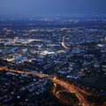 Nordstadt und Weststadt Bonn Deutschland bei Nacht  Luftbild