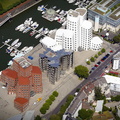 Gehry-Bauten, Neue Zollhof Düsseldorf  Luftbild