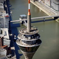 Der Rheinturm Düsseldorf  Luftbild