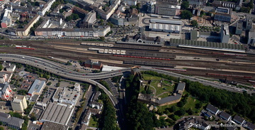 Koblenz Hauptbahnhof Hbf  Luftbild 