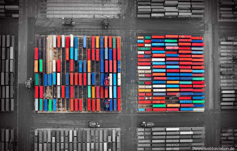 Containerhafen  Hamburg   Luftbild