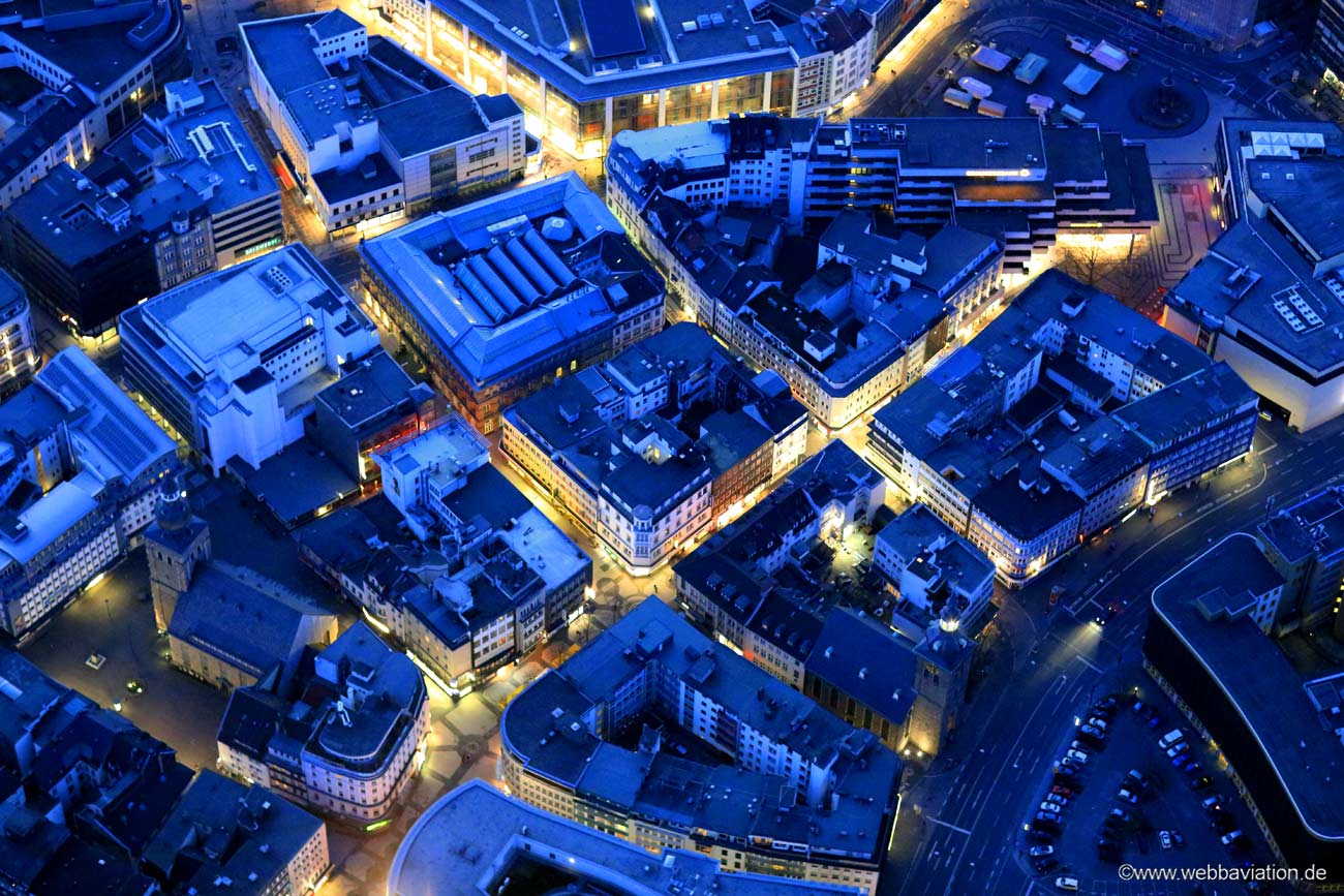 Die Alte Freiheit Wuppertal Deutschland bei Nacht Luftbild