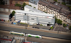 Deutsche Bahn Betriebsgebäude Wentzingerstr Freiburg im Breisgau  Luftbild