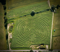 Maisfeld-Labyrinth Opfingen Luftbild