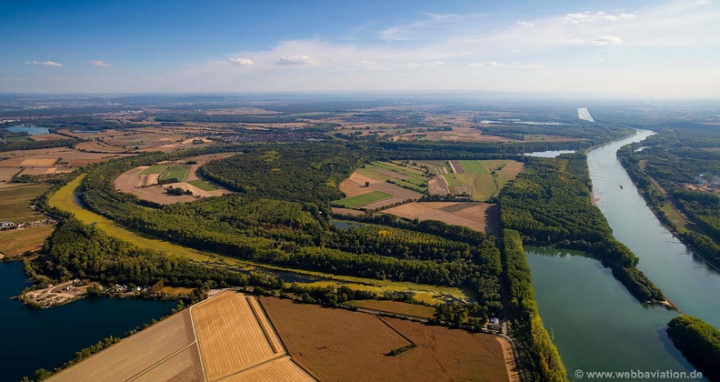 Naturschutzgebiet Rußheimer Altrhein - Elisabethenwört Luftbild 