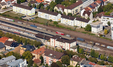 Bahnhof Schwetzingen Baden-Württemberg Luftbild 