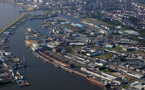 Fischereihafen in Bremerhaven  Luftbild