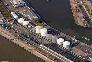 UTG Öl Tanklager Bremerhaven Luftbild