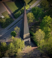 Glockenturm, Dreifaltigkeitskirche  26169 Friesoythen Luftbild