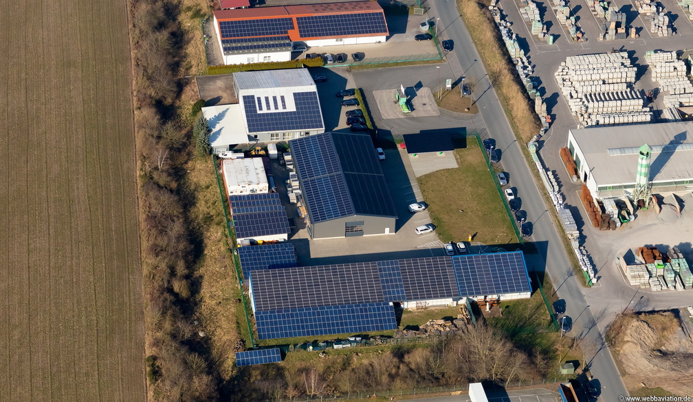 SRP Elektrotechnik, Solaranlageninstallationsservice, Gewerbegebiet "Ahlhorner Heide", Ahlhorn Niedersachsen Luftbild