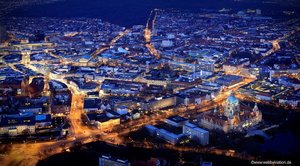 Hannover Nacht Luftbild Panorama