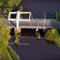 Klappbrücke - Jümmebrücke Stickhausen Ostfriesland Luftbild