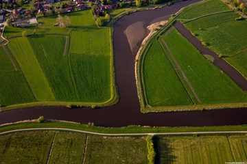 Zusammenfluss Jümme und Aper Tief Detern Ostfriesland Luftbild