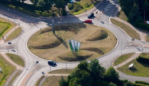 Kreisverkehr  Glandorf Luftbild
