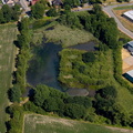 Sumpfgebiet / Teich bei Stuckenborg / Pariser Str. Vechta  Luftbild