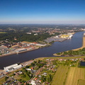 die Weser bei Bardenfleth  Luftbild