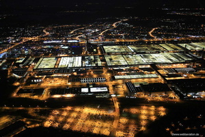 VW Werk  Wolfsburg Nacht Luftbild