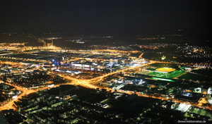 Wolfsburg Nachtluftbild