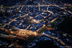 Bonn Innenstadt  bei Nacht Nachtluftbild