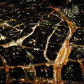 Die Bonner Innenstadt bei NachtLuftbild