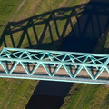 blaue Brücke am Emscherradweg  Luftbild