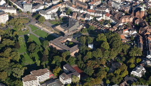 Burg Dinslaken und Stadtpark Luftbild