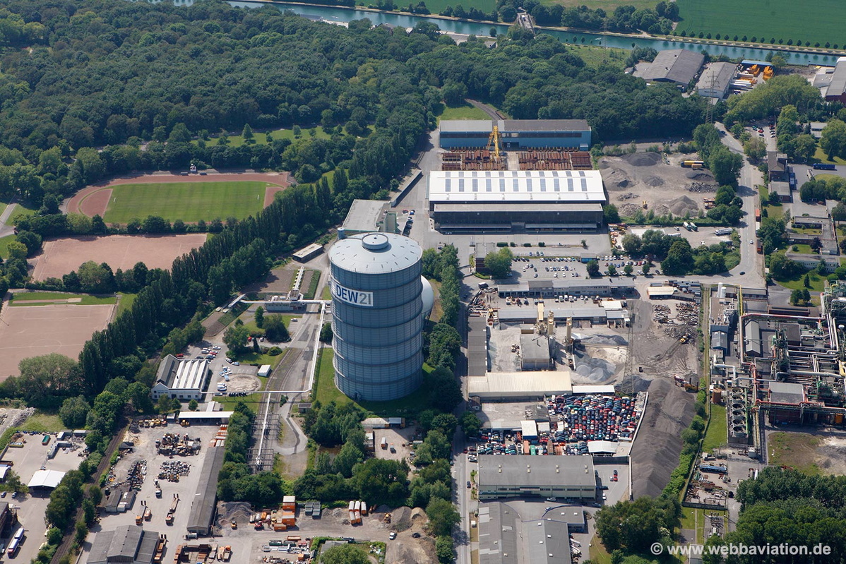 DEW-Gasometer Westererbenstraße  Dortmund Luftbild   