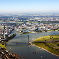 Rheinkniebrücke Düsseldorf  Luftbild