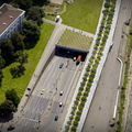 Rheinufertunnel Düsseldorf Luftbild