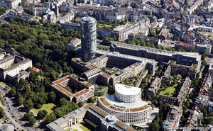 Victoria-Haus /  Victoria-Turm / Victoria-Tower  Hochhaus  Düsseldorf  Luftbild