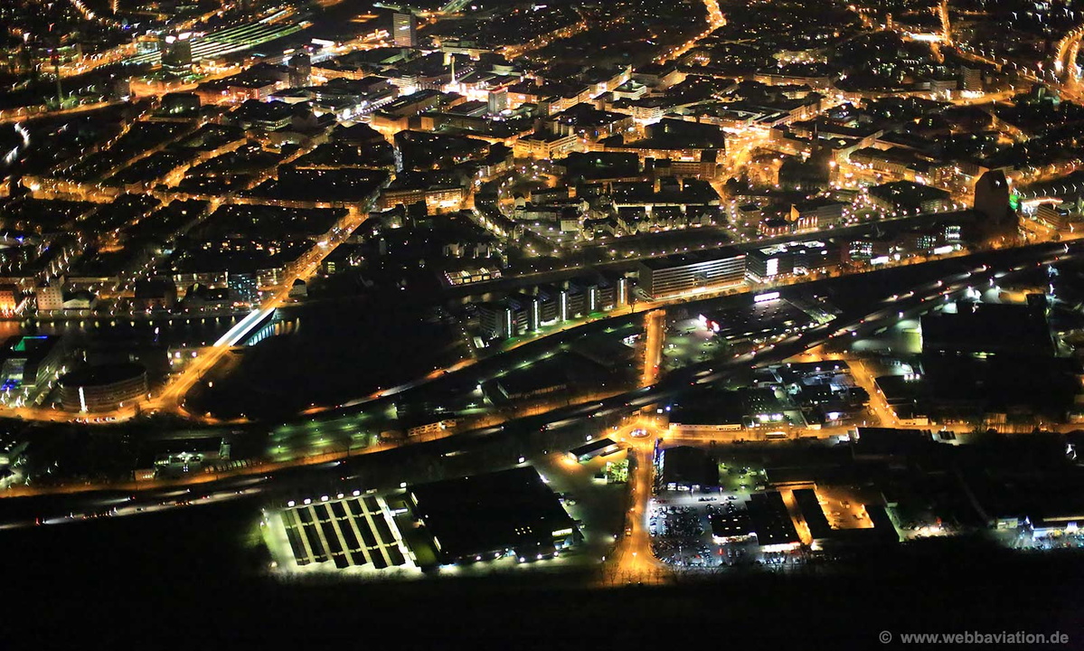 Duisburg Nacht Luftbild  