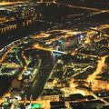 Innenhafen Duisburg bei Nacht  Luftbild  