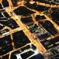 Kuhstraße und Königstraße Duisburg bei Nacht  Luftbild  