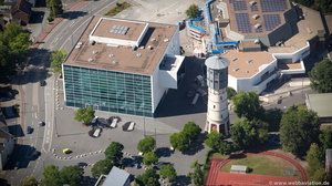 Theater Gütersloh und Wasserturm Gütersloh   Luftbild