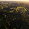 Sonnenuntergang Auf dem Bemberg, Niederelfringhausen, Hattingen, Nordrhein-Westfalen Luftbild