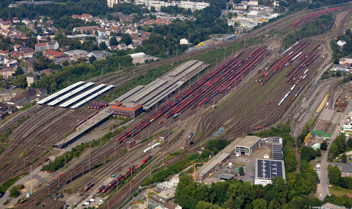  Wanne-Eickel Hbf und Rangierbahnhof Herne Luftbild