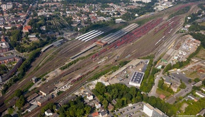 Wanne-Eickel Hauptbahnhof und Rangierbahnhof Herne Luftbild
