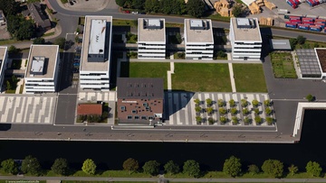 Neue Werft und Wissensspeicher  Kleve Luftbild