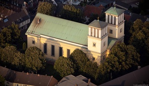 Kirche St. Mariä Himmelfahrt , Rees,  Luftbild