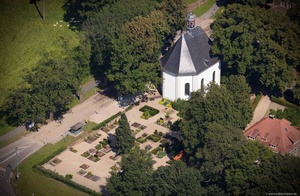 Evangelische Kirche Moyland Luftbild
