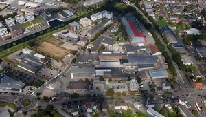 XOX Fabrikgebäude  Kleve Luftbild