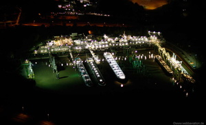 Godorfer Hafen Köln Luftbild bei Nacht