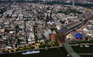 Luftbild der Kölner Innenstadt 