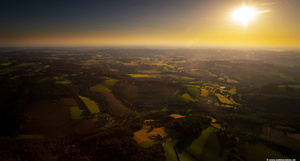 Sonnenuntergang Deilbachtal Velbert Luftbild