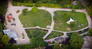 Dahliengarten Legden Luftbild