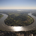 Zonser Grind Naturschutzgebiet am Rhein Halbinsel  Luftbild   