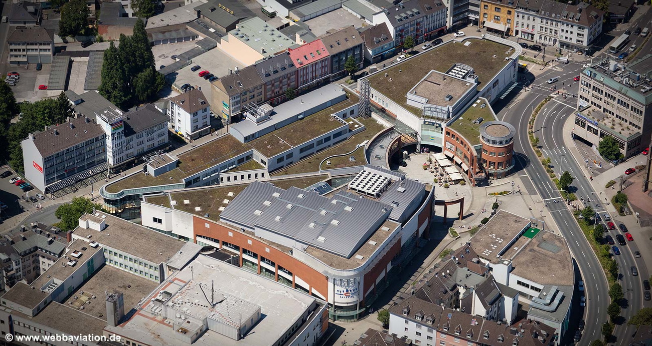 Clemens-Galerien Einkaufszentrum  Mühlenplatz  Solingen Luftbild