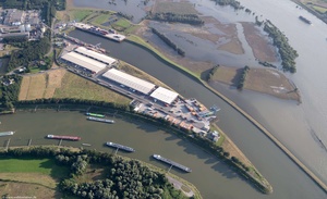 Hafen Emmelsum Voerde Luftbild